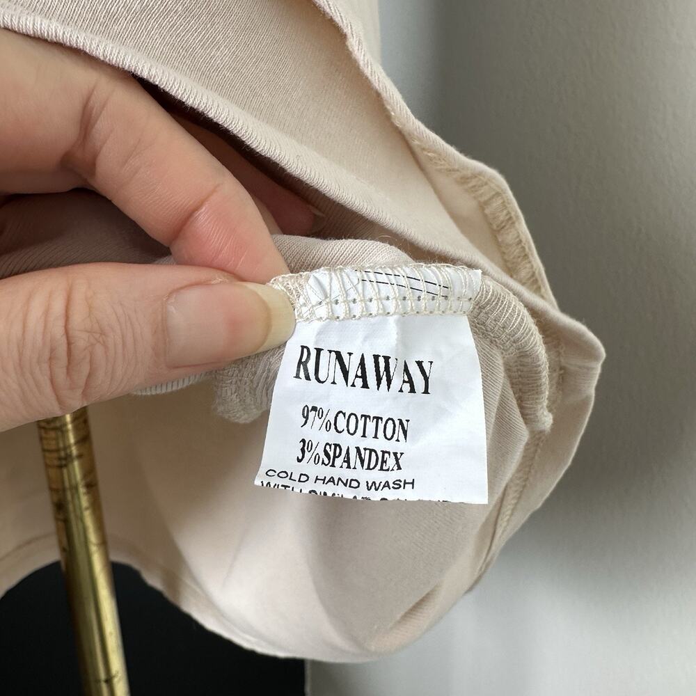 Runway The Label Winnie Shirt Faux Wrap Dress in Sand Mini - Picture 11 of 14